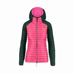 KARPOS W Alagna Down W Jacket, Fandango Pink/Jungle Green velikost: L