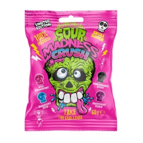 Argo Sour Madness Crush kyselé bonbóny 60g růžové (Lebky)