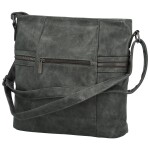 Trendy dámská koženková crossbody kabelka Nanya, šedá