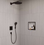 HANSGROHE - Raindance Alive S Sprchový set s termostatem pod omítku, průměr 30 cm, 3 proudy, matná černá 24630670