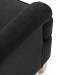 Křeslo ušák, černá látka, AK-388 BK2