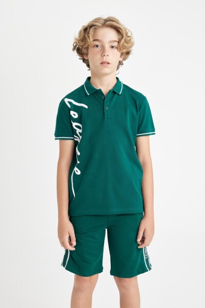 DEFACTO Boy's Pique Short Sleeve Polo T-Shirt