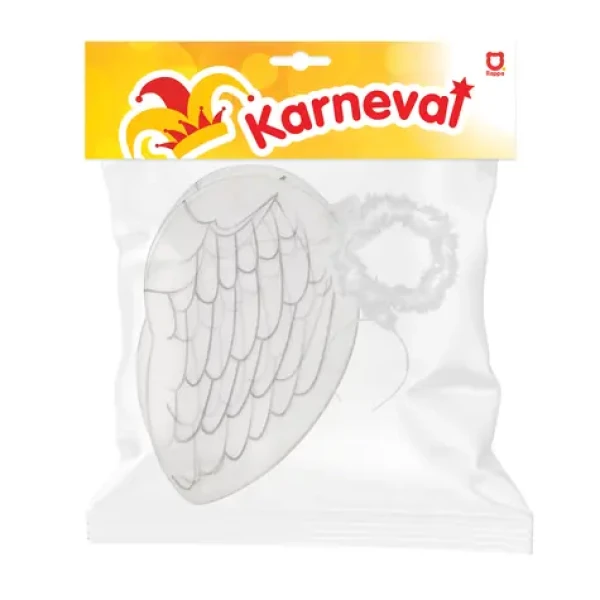 RAPPA Andělská křídla se svatozáří stříbrná