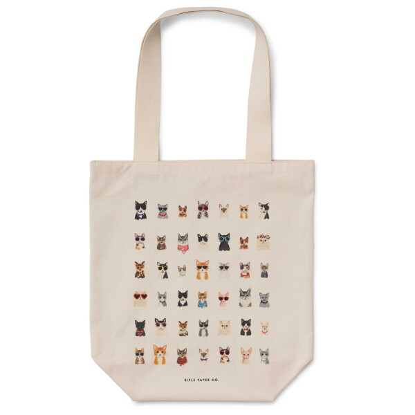 Rifle Paper Co. Plátěná taška Tote Cool Cats, multi barva, textil