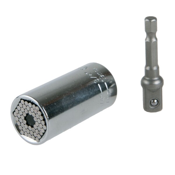 LEVIOR 17810 Hlavice nástrčná univerzální 7–19mm, 3/8" s adaptérem 1/4", CrV