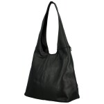 Trendy dámská koženková kabelka na rameno Marlen, černá