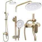 REA - Sprchový set DROP Brush Gold REA-P7063
