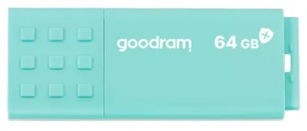 GOODRAM UME3 CARE USB 3.0 64GB zelená / Flash disk / USB-A 3.0 / čtení: 60MBs / zápis: 20MBs (UME3-0640CRR11)