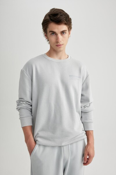 DEFACTO Regular Fit Crew Neck Printed Sweatshirt