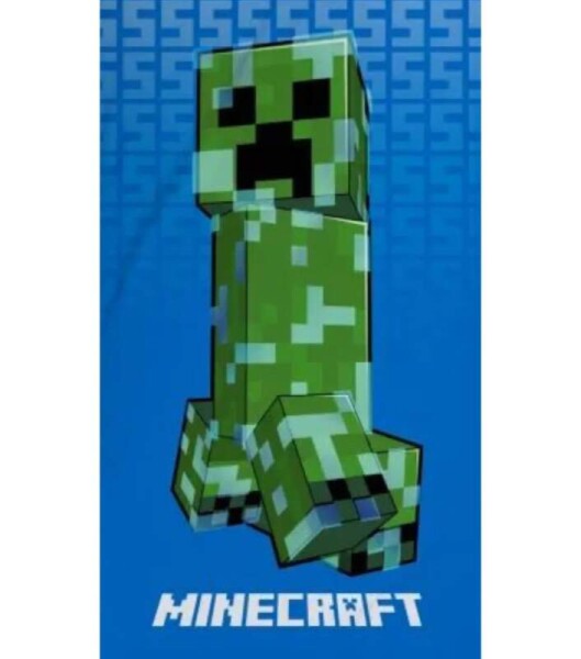 Carbotex Minecraft SSS HAX601493 plážová osuška modrá 70x140