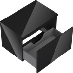 MEXEN/S - Orio koupelnová skříňka pod umyvadlo 70 cm s deskou, 1 šuplík, černá lesk 91A10-07047-1-BFC70
