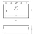 Quadron - Granitový dřez MARC 110 WORKSTATION Beige Měď HQM7650U4_PVDC1