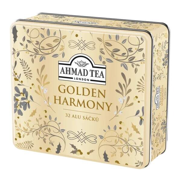Ahmad Tea Golden Harmony porcované čaje v plechové dóze