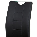 Jídelní židle černá koženka / chrom