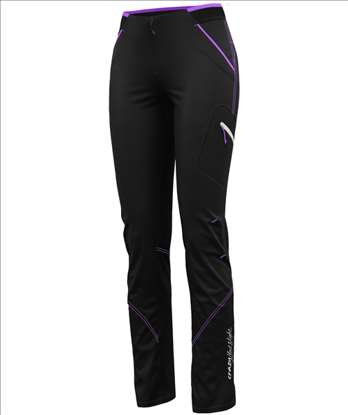 CRAZY Pant Ionic Light Woman, Black-Lilla velikost: 40