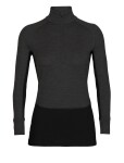 Dámské triko dlouhý rukáv ICEBREAKER Wmns ZoneKnit™ 260 LS Half Zip, Jet HTHR/Black/Metro HTHR/Cb velikost: XL