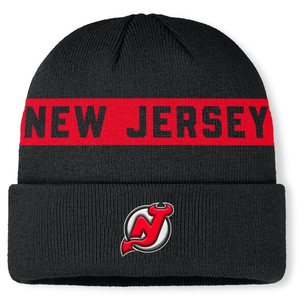Fanatics Pánská zimní čepice New Jersey Devils NHL Authentic Pro A/Cap Cuffed Beanie