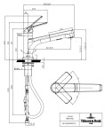 Dřezová baterie Villeroy & Boch Junis Shower, 928100LC, nerez 928100LC