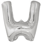Písmeno W stříbrné foliový balónek 86 cm Amscan Písmeno W stříbrné foliový balónek 86 cm Amscan
