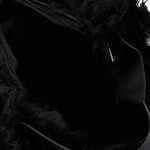 Stylová dámská plyšová kabelka do ruky Oresti, černá