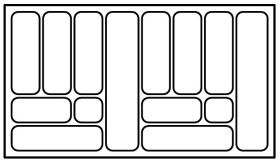 Poli příborník do zásuvky 900 Comfort barva: bílá