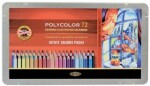 Koh-i-noor pastelky umělecké POLYCOLOR kreslířská sada 72 ks v plechové krabičce