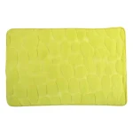 MSV Koupelnová předložka PEBBLES limetková / 50 x 80 cm / PU pěna / protiskluzová