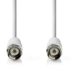 Nedis satelitní anténní kabel F(M)-F(M) bílá / Kabel / 75 Ohm / 50 dB / dvojité stínění / 5 m (CSGL41000WT50)