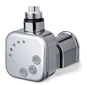 HOPA - Topná tyč BURGH s termostatem a časovačem - Barva topné tyče - Chrom, Typ připojení - Podomítkové, Výkon topné tyče - 400 W RDOHT140002