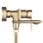 REA - Vanová nástěnná baterie Veneta Brush Gold REA-B3008