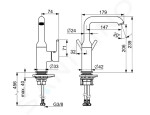 HANSA - Vantis Style Elektronická umyvadlová baterie, bateriové napájení, matná černá 5460220933