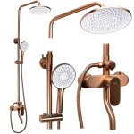 REA - Sprchový set DROP Brush Copper REA-P7064