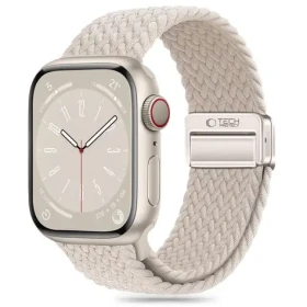 Tech-Protect Nylonmag béžová / Řemínek pro Apple Watch / nylonový, magnetický / 42/44/45/49 mm