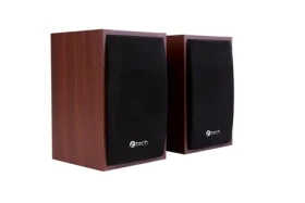 C-TECH SPK-09 dřevěné hnědá / 2.0 / reproduktory / 3.5 mm jack / RMS 4W (8594125010324)