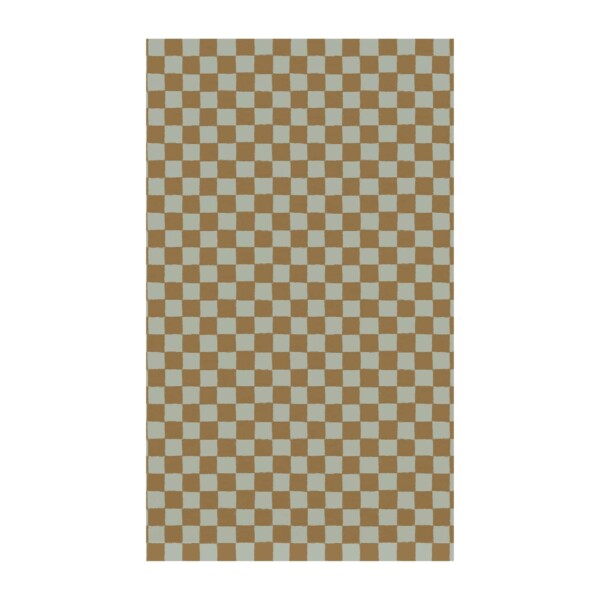 Maileg Balicí papír Checker Mint / Ocher – 10 m, béžová barva, papír