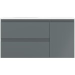 MEXEN/S - Orio koupelnová skříňka 90 cm s umyvadlem Vela levá, 2S, 1D, grafit mat/bílá mat 91A13-09047-3-BBFFF66-W23L01
