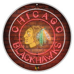 Mustang Cedule Chicago Blackhawks NHL 22" Round Neon De