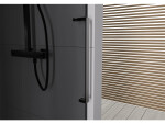 CERANO - Sprchové posuvné dveře Lantono L/P - 8 mm - Soft-Close - černá matná, grafitové sklo - 150x195 CER-8050BD7240