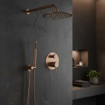 REA - Podomítková sprchová sada Lungo Grip Brush Copper + BOX REA-P5651