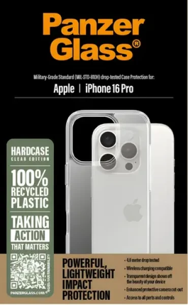 PanzerGlass HardCase iPhone 16 Pro transparentní / Pouzdro / TPU (1288)
