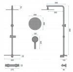 REA - Sprchový set s baterií 150mm Mike černá REA-P0550