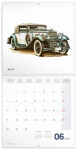 Nástěnný kalendář poznámkový 2027 Notique Classic Cars – Václav Zapadlík 2027, PLASTIC FREE, 30 x 30 cm