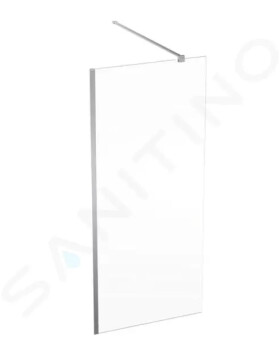 GEBERIT - GEO Sprchová stěna Walk-In, 90x200 cm, stříbrná/čiré sklo 560.129.00.2