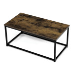 Stůl konferenční, 90x48x41 cm, MDF, dekor staré dřevo, černý kov