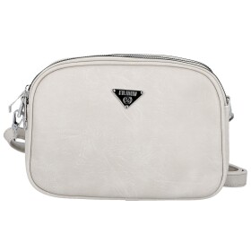 Trendy dámská koženková crossbody kabelka Teressa, krémová
