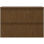MEXEN/S - Rivel koupelnová skříňka pod umyvadlo 70 cm s deskou, 2 zásuvky, reliéf , ořech 91A20-07047-2-BFFC86