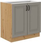Spodní skříňka Stilo 80 D 2F BB Barva korpusu: Dub artisan, Barva dvířek: Dust Grey
