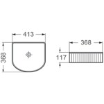 MEXEN - Grovo umyvadlo na desku reliéf 41 x 36, bílá 22304200