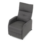 Křeslo polohovací, eletrické, šedá látka.