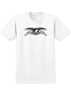 Antihero BASIC EAGLE WHITE BLACK Print pánské tričko krátkým rukávem